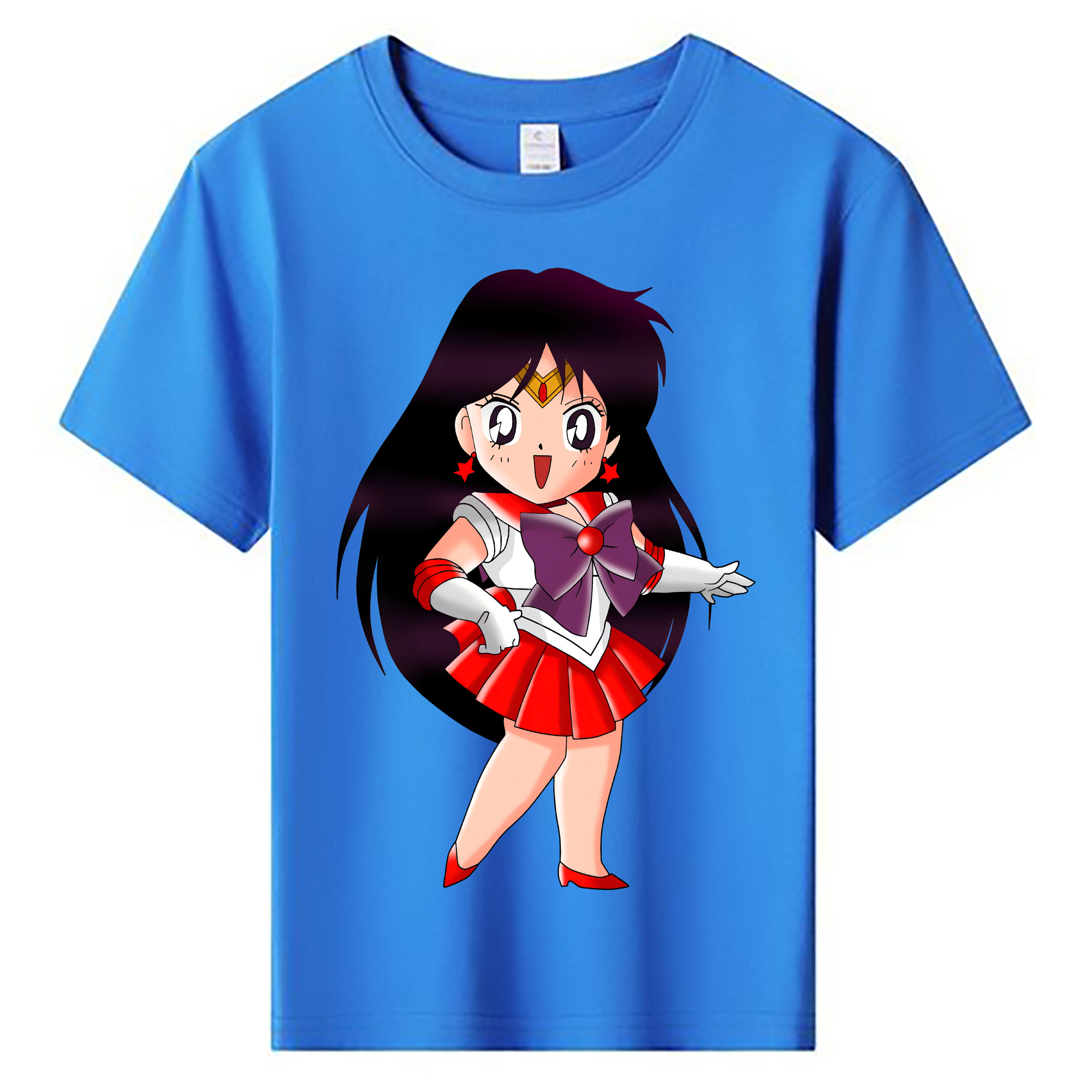 （画像用） 美少女戦士セーラームーン 火野レイ ひの レイ Sailor Moon Hino Rei （セーラーマーズ,Sailor Mars） 綿100％キッズTシャツ（フロントプリント）